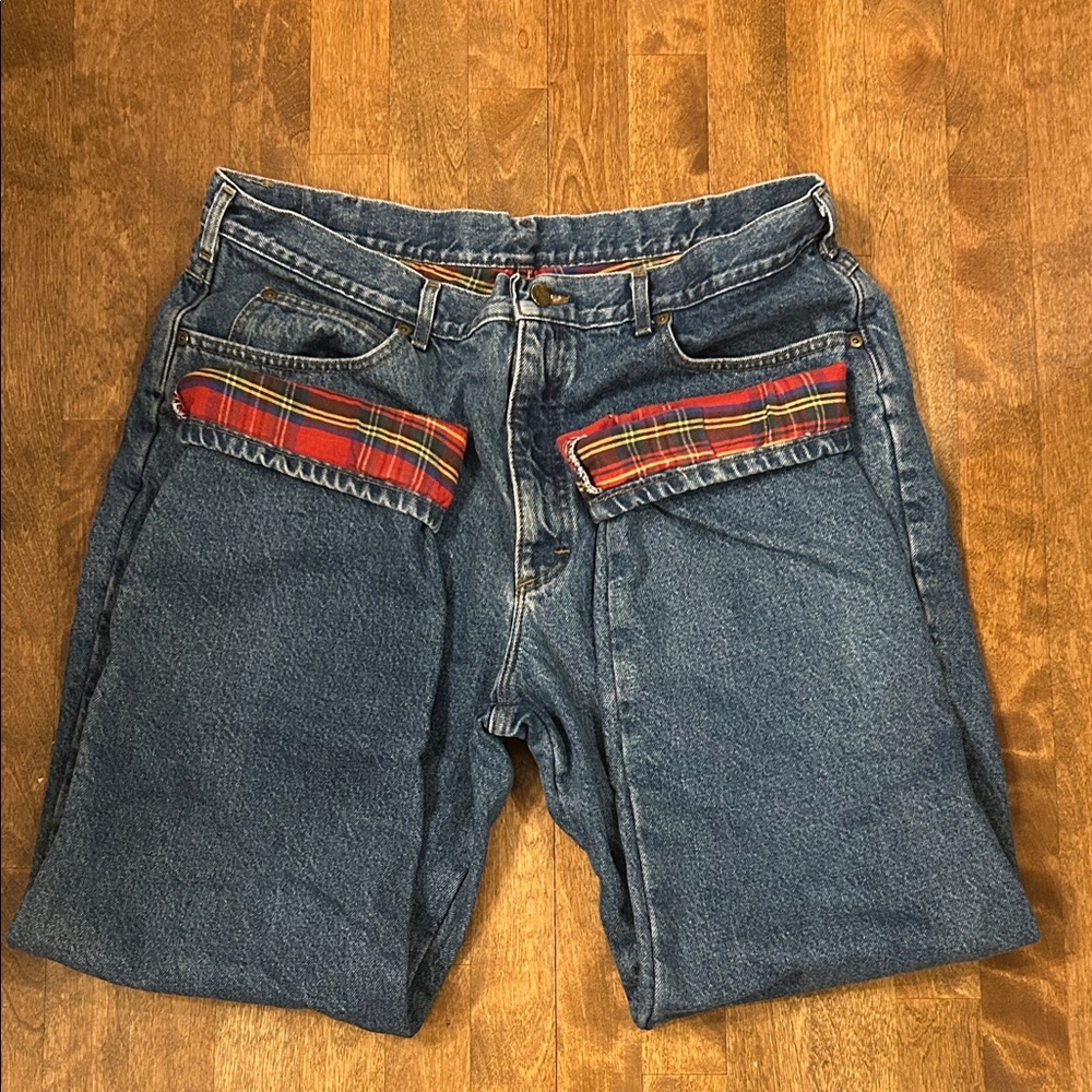 Vintage 80’s LL Bean Flannel Lined Blue Jeans Denim Classic Fit Men’s Size 40x32